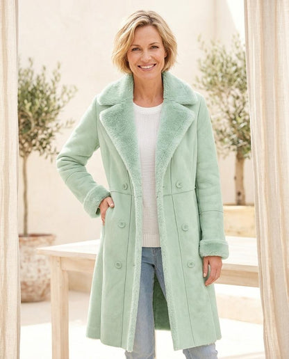 ExpressOutlet24 - Tavar | Shearling-Lined Single-Breasted Coat Women