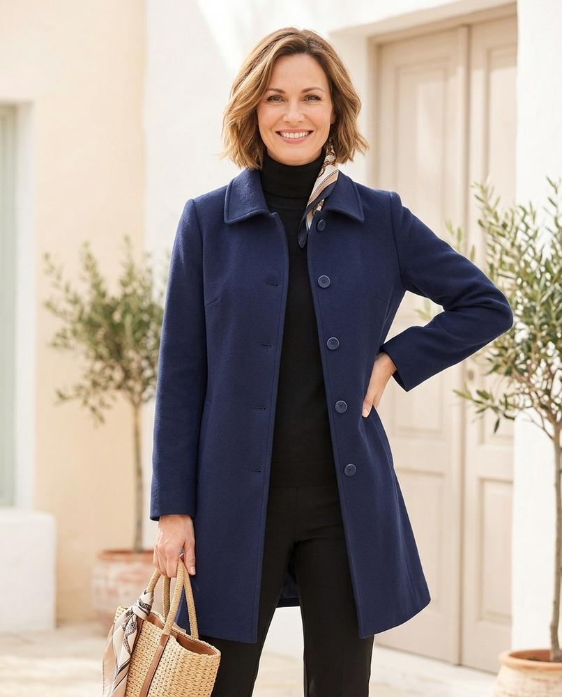 ExpressOutlet24 - Nelar | Single-Breasted Collared Coat Women