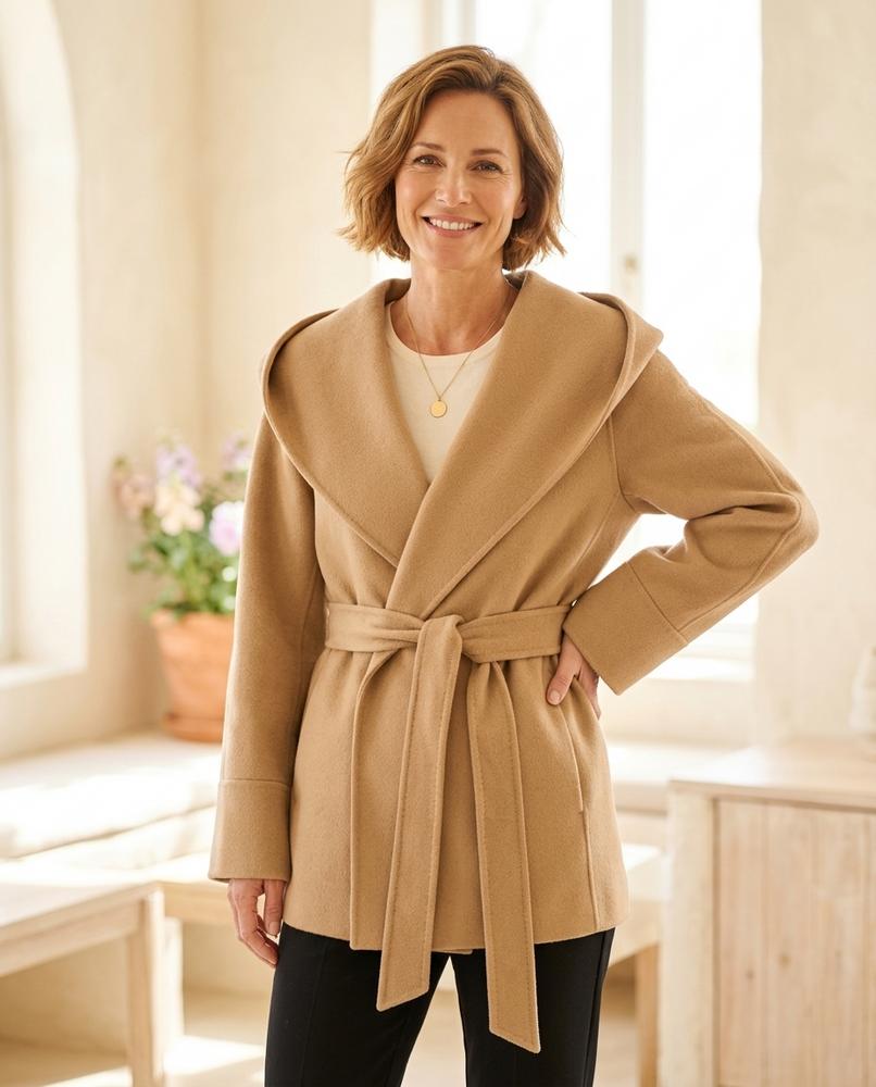 ExpressOutlet24 - Varon | Hooded Belted Coat Women