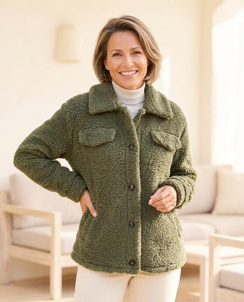 ExpressOutlet24 - Yovin | Fleece Button-Up Jacket Women