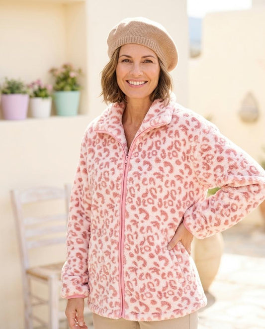 ExpressOutlet24 - Tilar | Zip-Up Leopard Print Jacket Women
