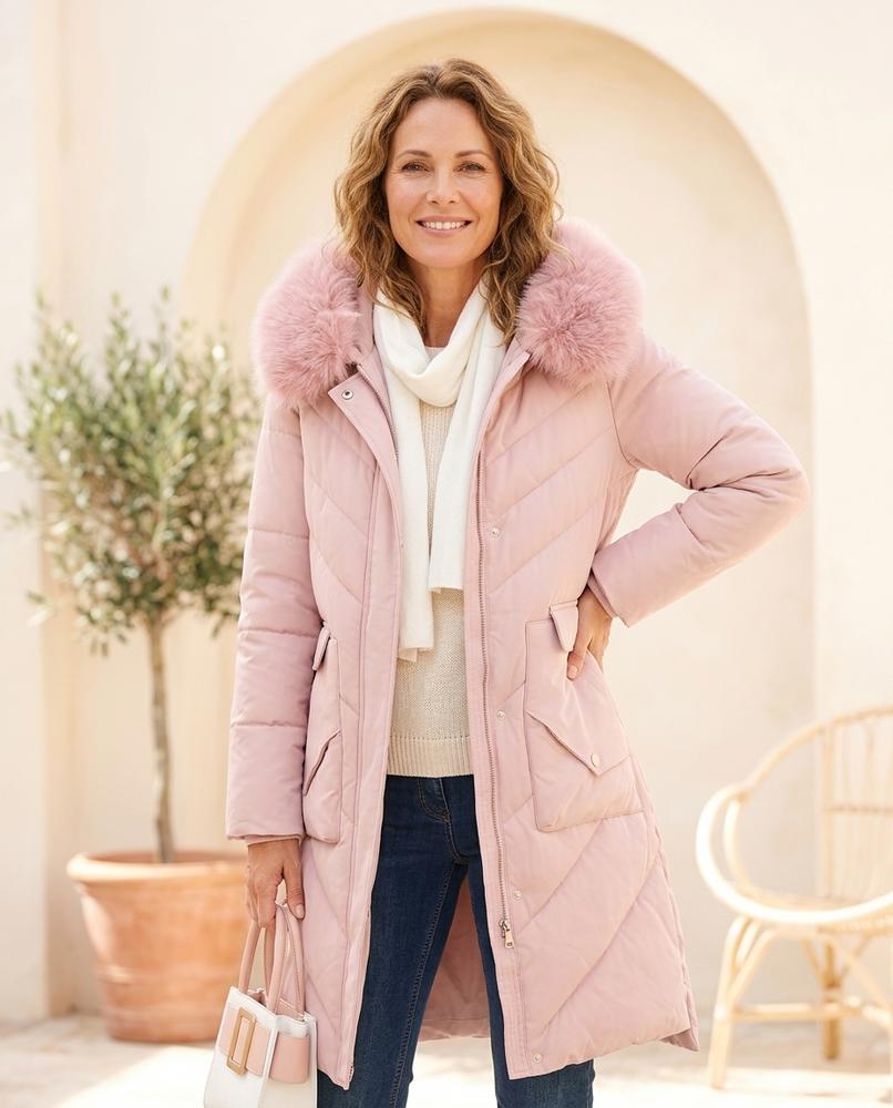 ExpressOutlet24 - Nilan | Padded Fur-Trimmed Coat Women