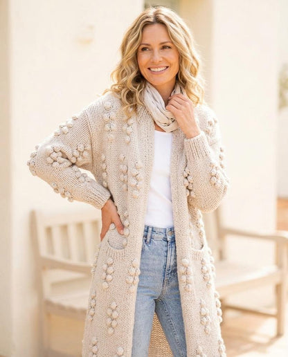 ExpressOutlet24 - Minor | Bobble-Knit Open-Front Knit Cardigan Women