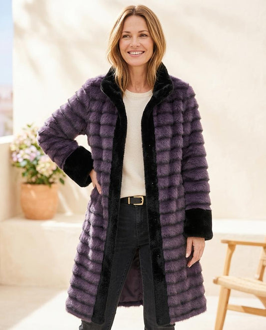 ExpressOutlet24 - Lylev | Faux Fur Segmented Coat Women