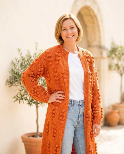 ExpressOutlet24 - Minor | Bobble-Knit Open-Front Knit Cardigan Women