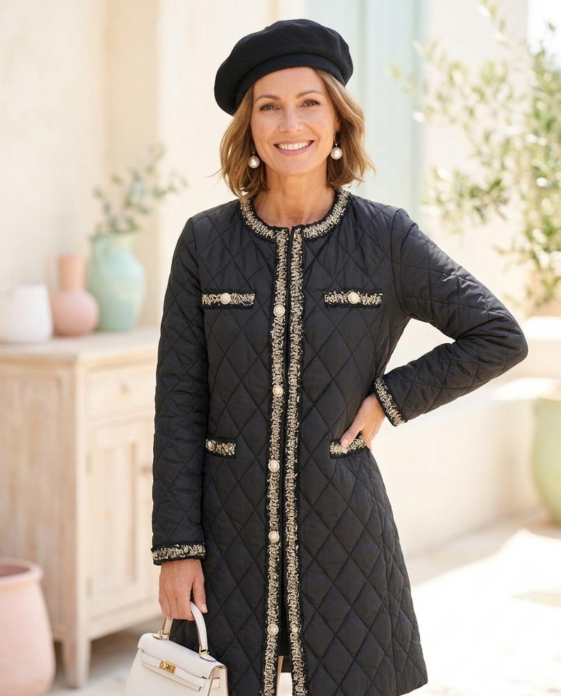 ExpressOutlet24 - Alrev | Quilted Bouclé-Trim Coat Women