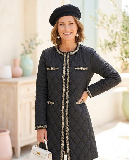 ExpressOutlet24 - Alrev | Quilted Bouclé-Trim Coat Women