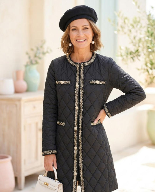 ExpressOutlet24 - Alrev | Quilted Bouclé-Trim Coat Women