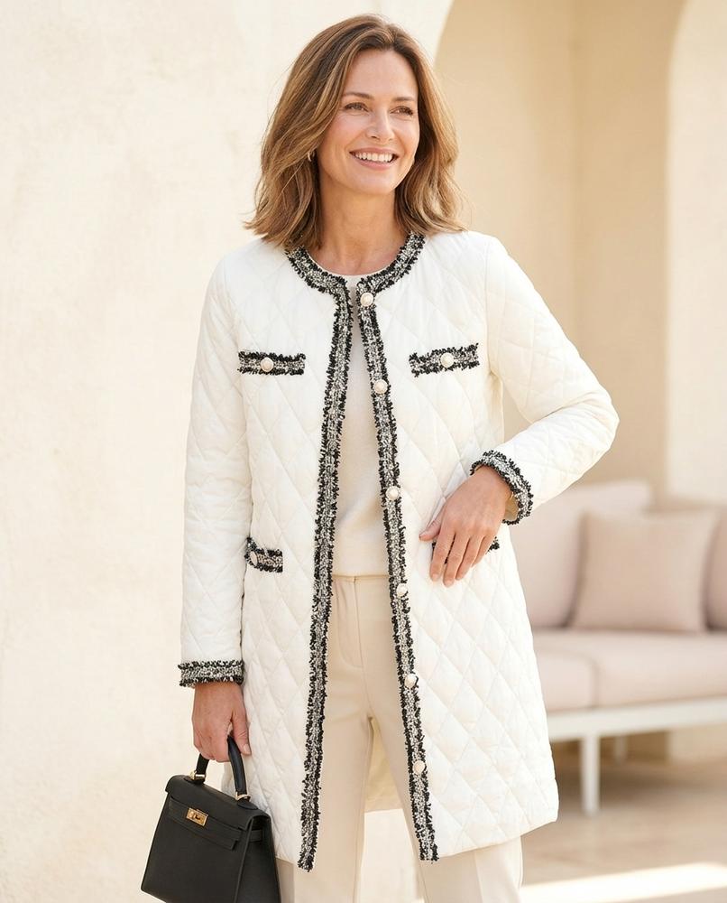 ExpressOutlet24 - Alrev | Quilted Bouclé-Trim Coat Women
