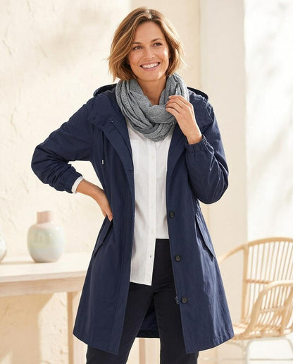 ExpressOutlet24 - Loken | Hooded Button-Front Coat Women