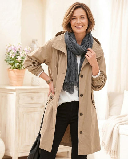 ExpressOutlet24 - Loken | Hooded Button-Front Coat Women
