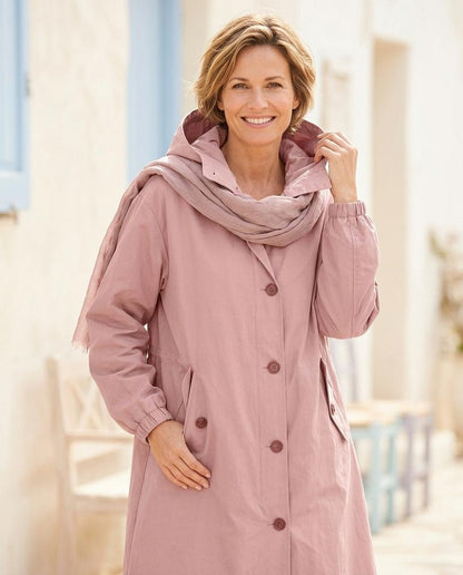 ExpressOutlet24 - Loken | Hooded Button-Front Coat Women