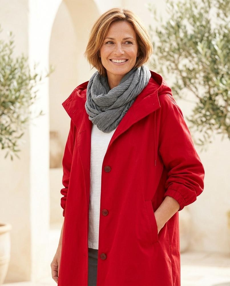 ExpressOutlet24 - Loken | Hooded Button-Front Coat Women
