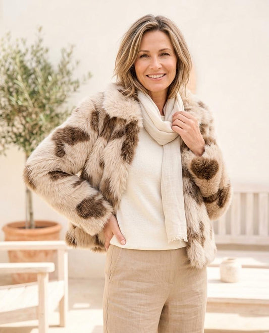 ExpressOutlet24 - Nodar | Faux Fur Patterned Jacket Women