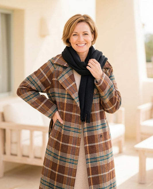 ExpressOutlet24 - Lotir | Plaid Longline Coat Women