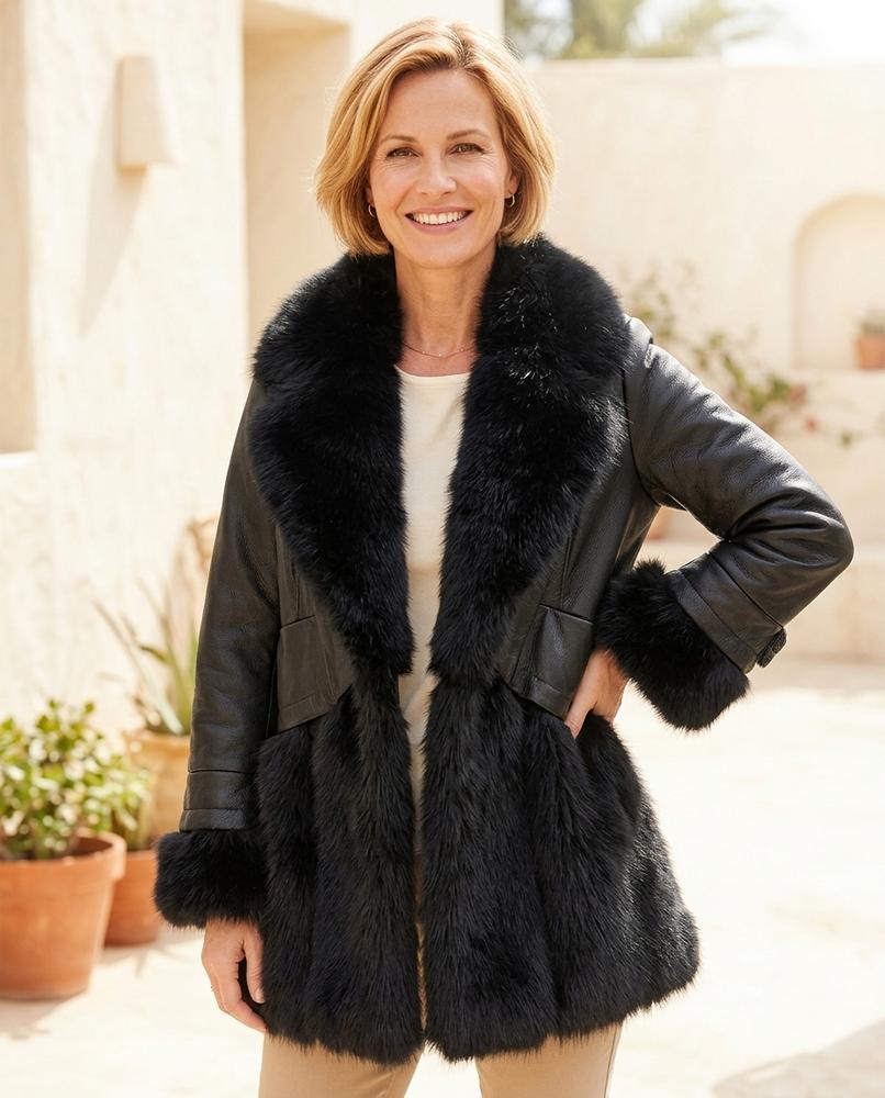 ExpressOutlet24 - Tasol | Faux Fur-Trimmed Padded Coat Women