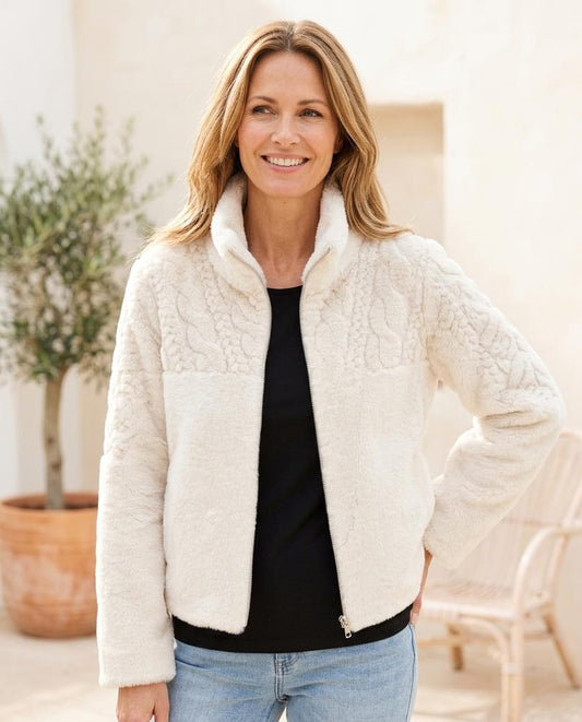 ExpressOutlet24 - Lelor | Zip-Up Plush Jacket Women