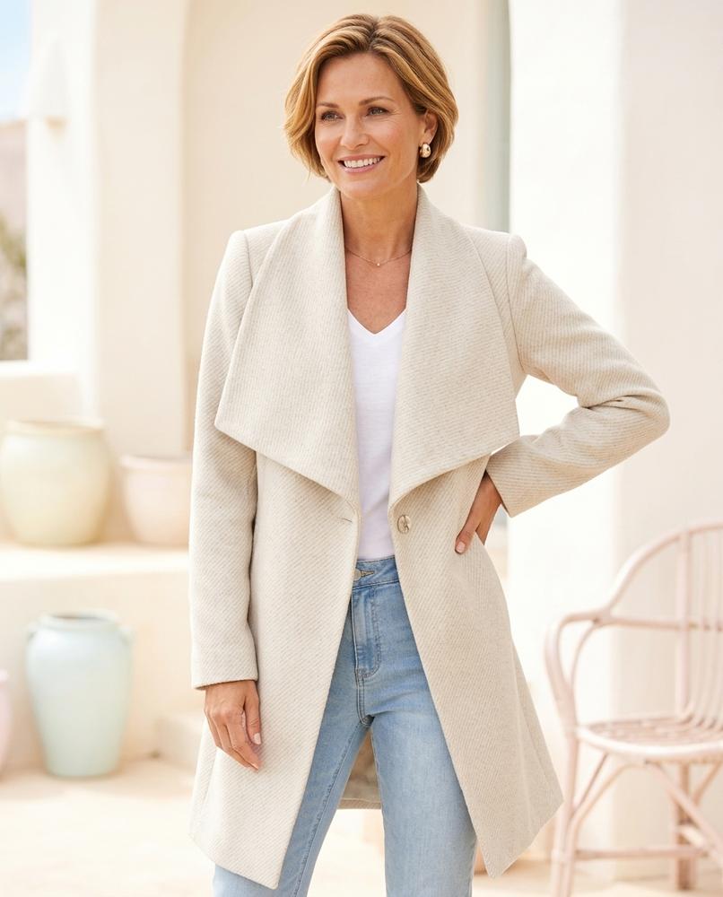 ExpressOutlet24 - Yozan | Draped Open-Front Coat Women