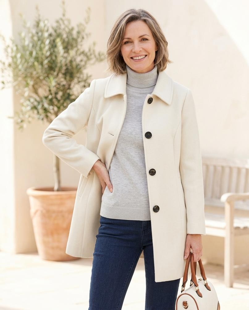 ExpressOutlet24 - Vator | Single-Breasted Collared Coat Women