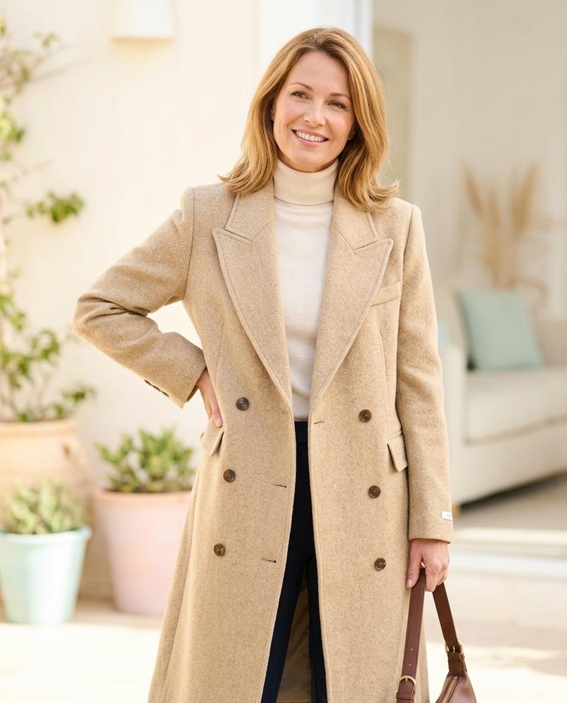 ExpressOutlet24 - Vekar | Double-Breasted Textured Coat Women