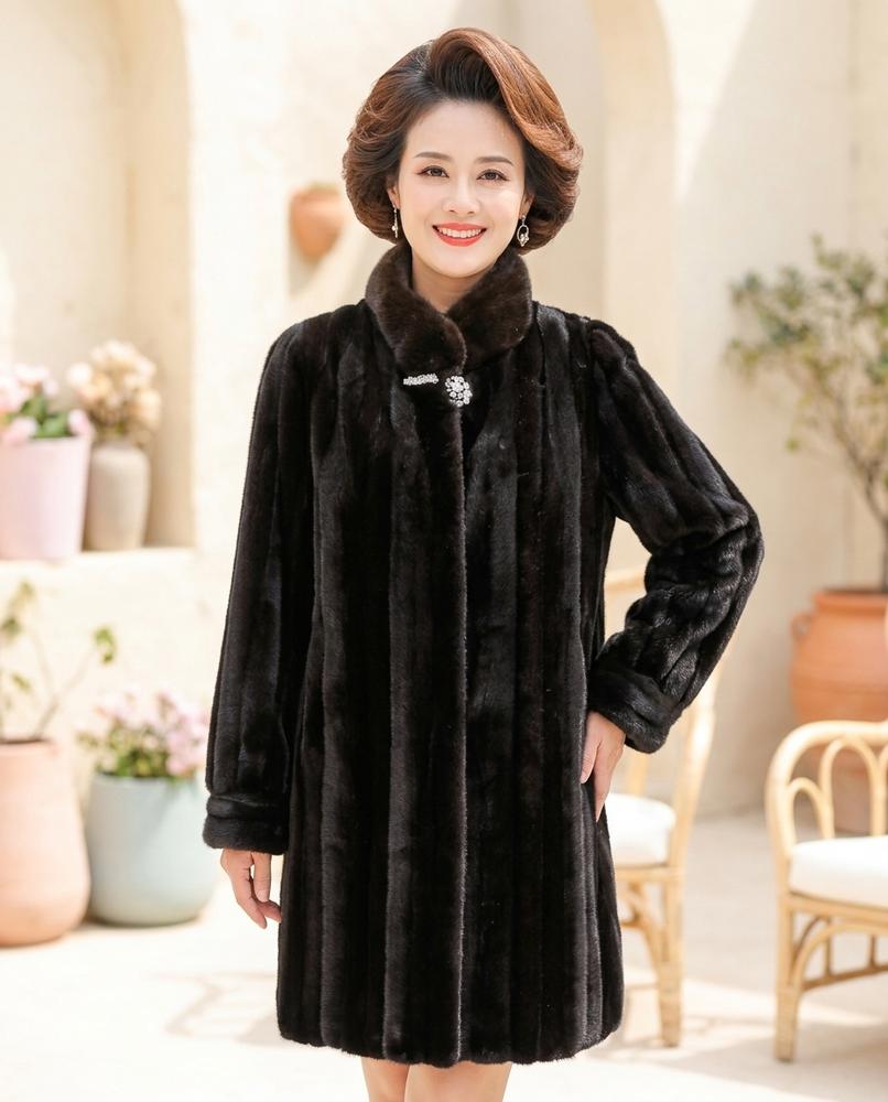 ExpressOutlet24 - Taver | Faux Fur Stand-Collar Coat Women