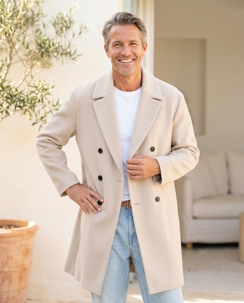 ExpressOutlet24 - Yorev | Double-Breasted Belted Coat Men