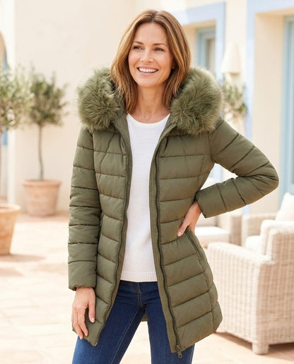 ExpressOutlet24 - Nesol | Quilted Hooded Coat Women