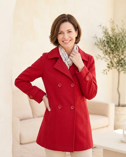 ExpressOutlet24 - Laser | Double-Breasted Embroidered Coat Women