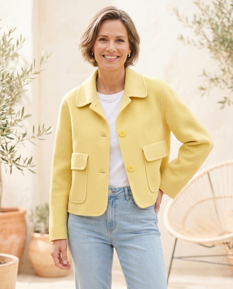 ExpressOutlet24 - Mirev | Button-Front Wool-Blend Jacket Women