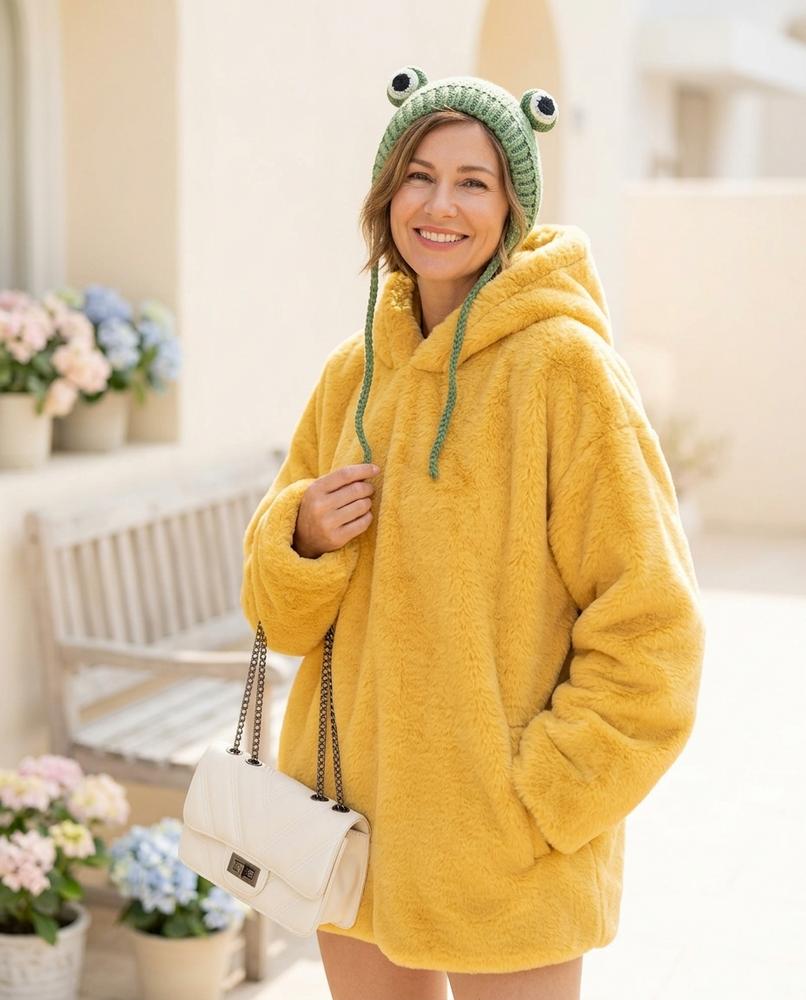 ExpressOutlet24 - Vedan | Teddy-Fleece Notched Lapel Coat Women
