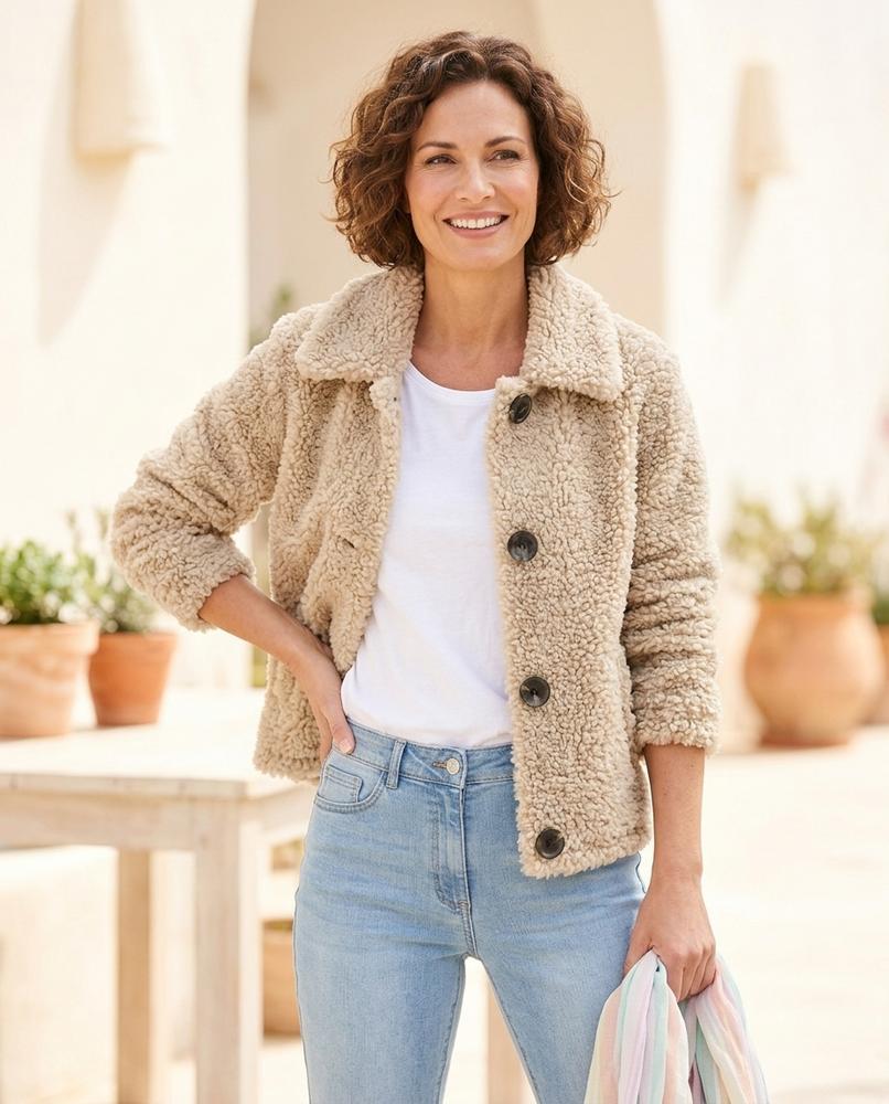ExpressOutlet24 - Masen | Textured Button-Up Jacket Women