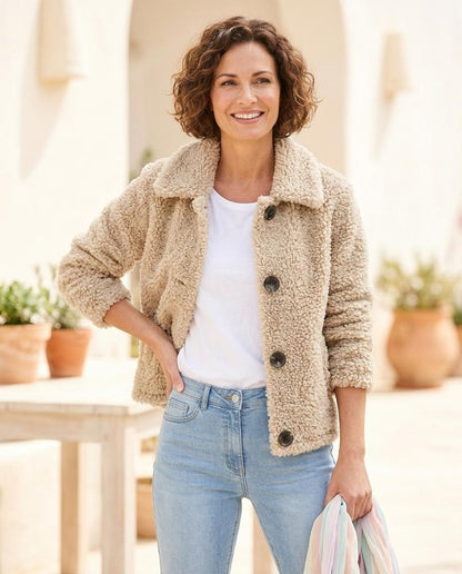 ExpressOutlet24 - Masen | Textured Button-Up Jacket Women