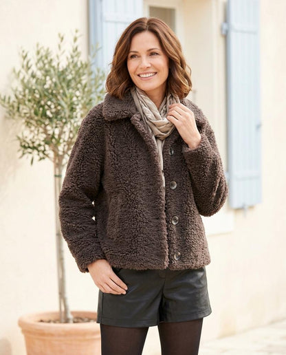 ExpressOutlet24 - Masen | Textured Button-Up Jacket Women