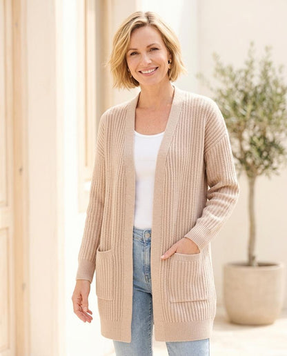 ExpressOutlet24 - Vemar | Ribbed Open-Front Knit Cardigan Women