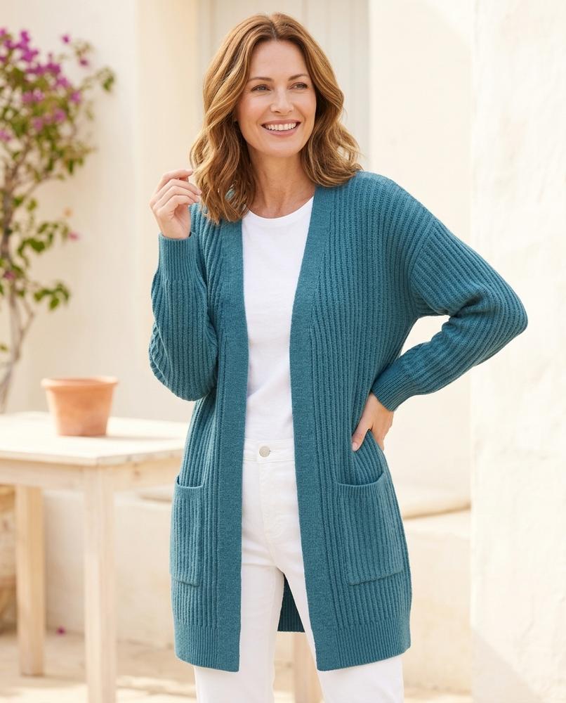 ExpressOutlet24 - Vemar | Ribbed Open-Front Knit Cardigan Women