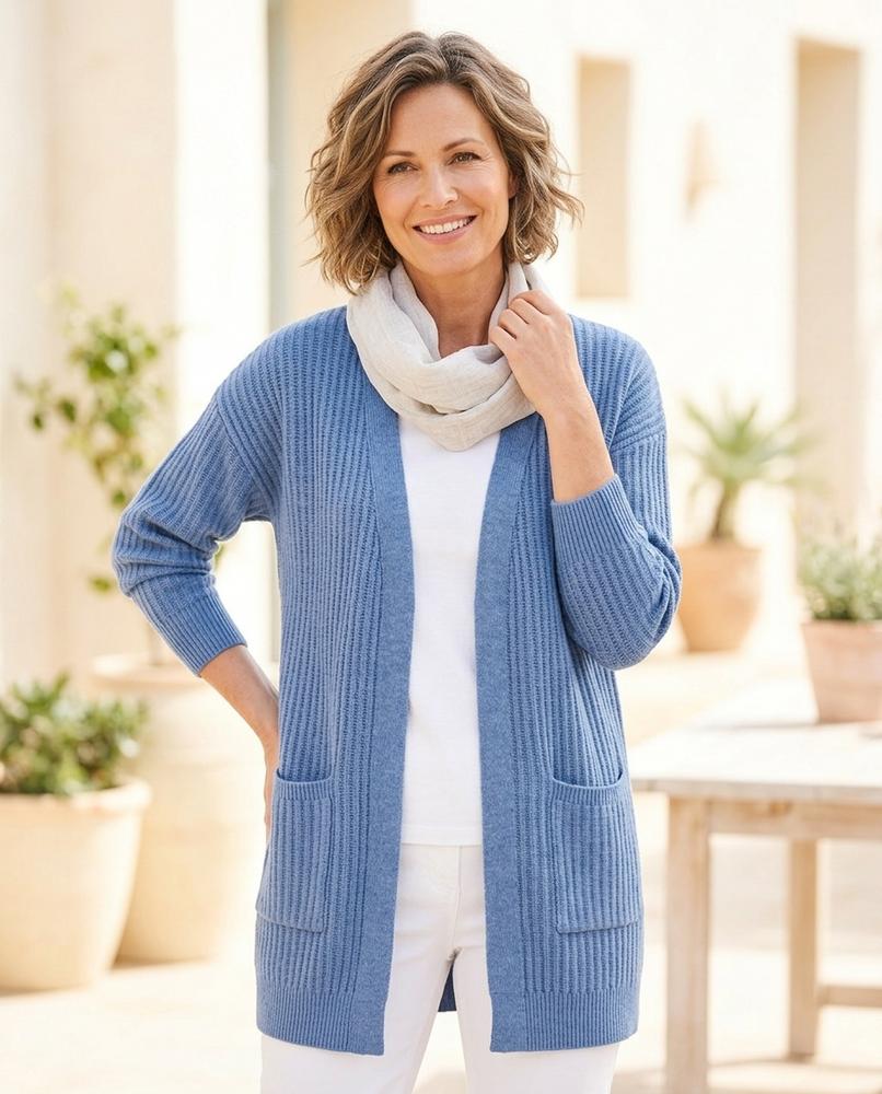 ExpressOutlet24 - Vemar | Ribbed Open-Front Knit Cardigan Women