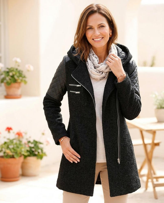 ExpressOutlet24 - Tinav | Asymmetrical Quilted Coat Women