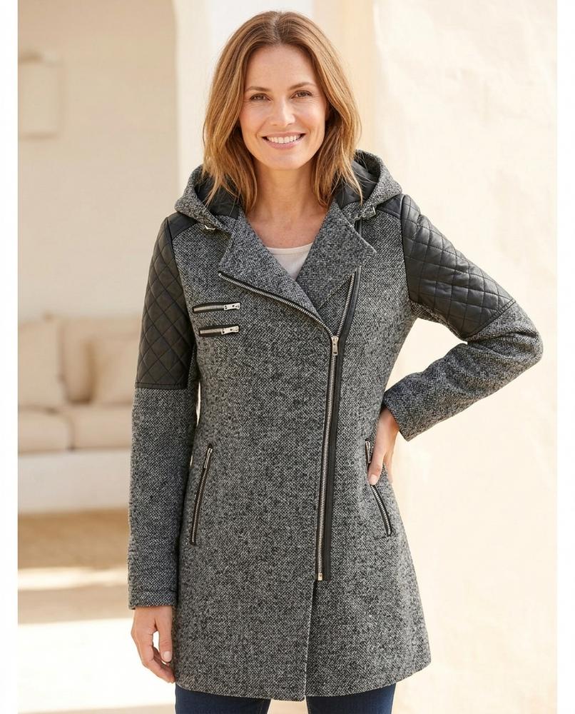 ExpressOutlet24 - Tinav | Asymmetrical Quilted Coat Women