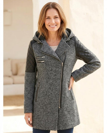 ExpressOutlet24 - Tinav | Asymmetrical Quilted Coat Women