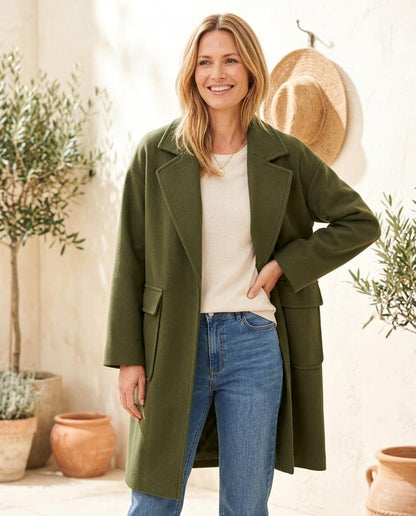 ExpressOutlet24 - Semor | Relaxed Fit Single-Breasted Coat Women