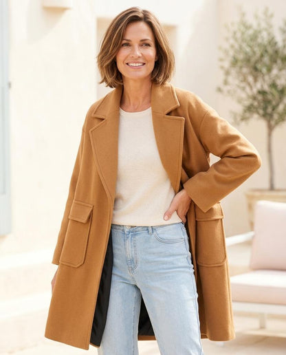 ExpressOutlet24 - Semor | Relaxed Fit Single-Breasted Coat Women
