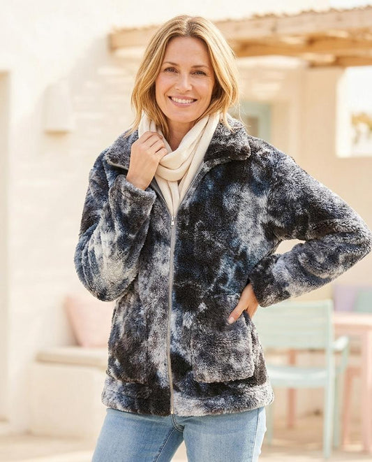 ExpressOutlet24 - Ellen | Zip-Up Marbled Jacket Women