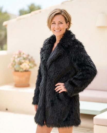 ExpressOutlet24 - Lalom | Faux-Fur Long-Haired Coat Women