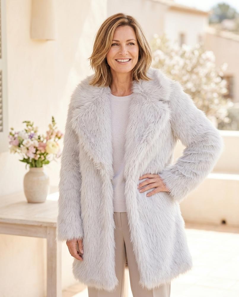 ExpressOutlet24 - Lalom | Faux-Fur Long-Haired Coat Women