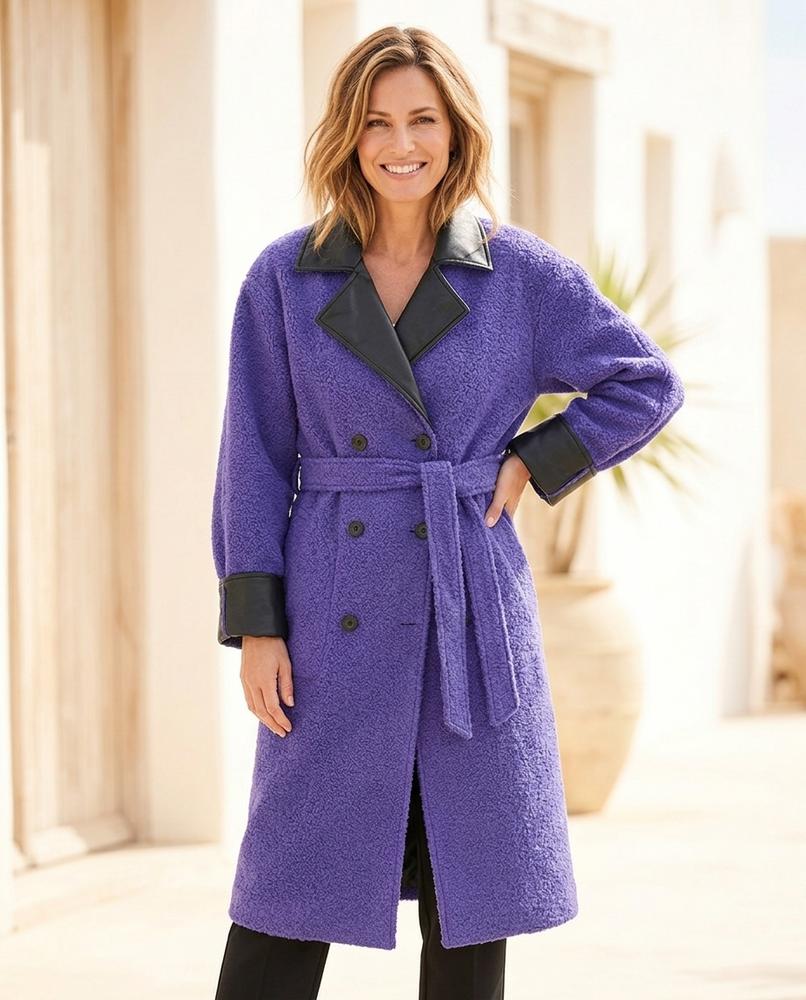 ExpressOutlet24 - Covel | Textured Double-Breasted Coat Women