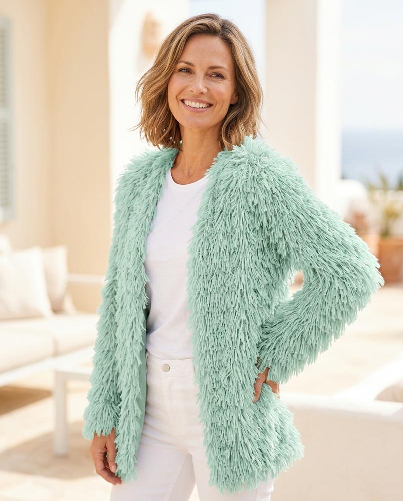 ExpressOutlet24 - Armer | Shaggy Open-Front Cardigan Women