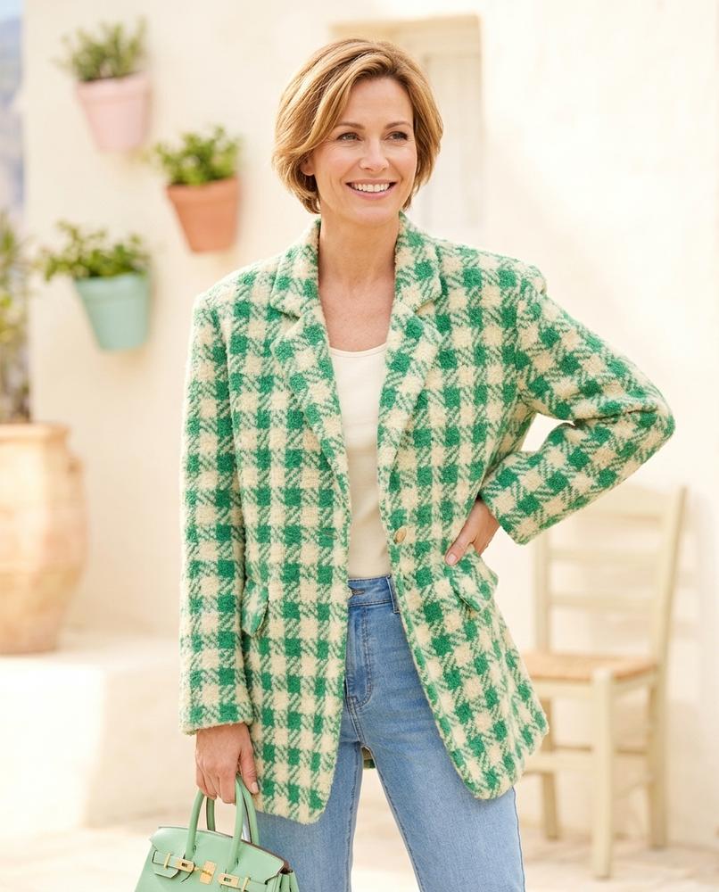 ExpressOutlet24 - Dahal | Checked Textured Blazer Women