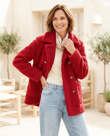 ExpressOutlet24 - Misel | Textured Button-Front Jacket Women