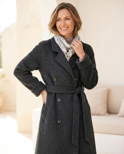 ExpressOutlet24 - Riken | Double-Breasted Belted Coat Women