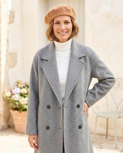 ExpressOutlet24 - Keram | Double-Breasted Relaxed-Fit Coat Women